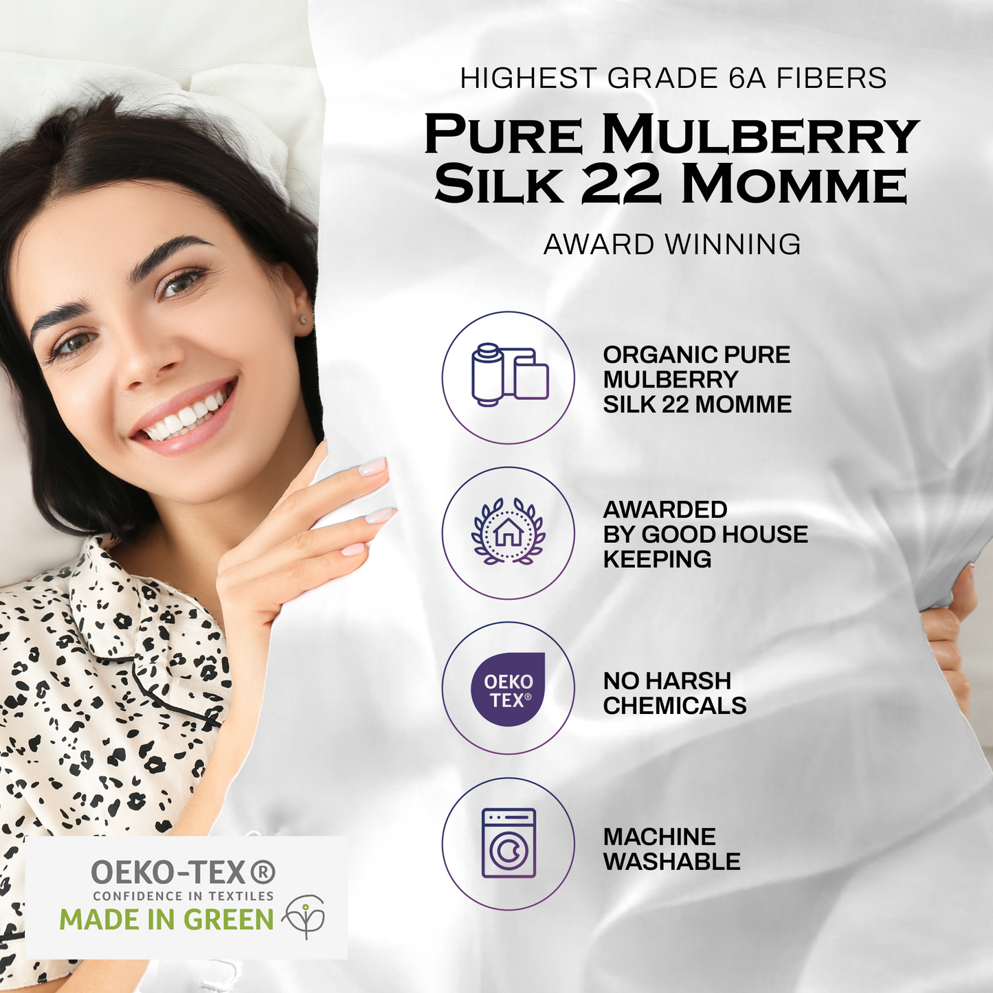Lunar Silks - Mulberry Silk Pillowcase